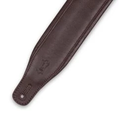 Levys Guitar Accessories 3″ Dark Brown Garment Leather Guitar Strap