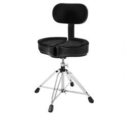 Ahead Spinal-G Drum Throne With Back Rest And 4 Legs | Black