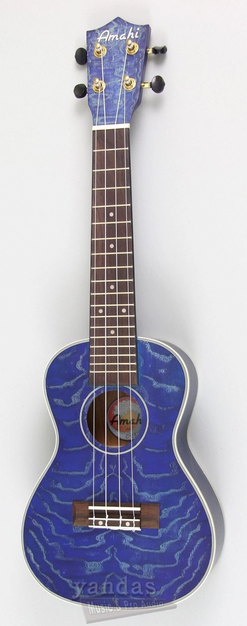 Amahi C-23 Concert Ukulele | Quilted Ash Blue 3 Amahi C-23 Concert Ukulele | Quilted Ash Blue