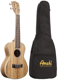 Amahi Classic Zebrawood Tenor Ukulele | UK330T Ukuleles