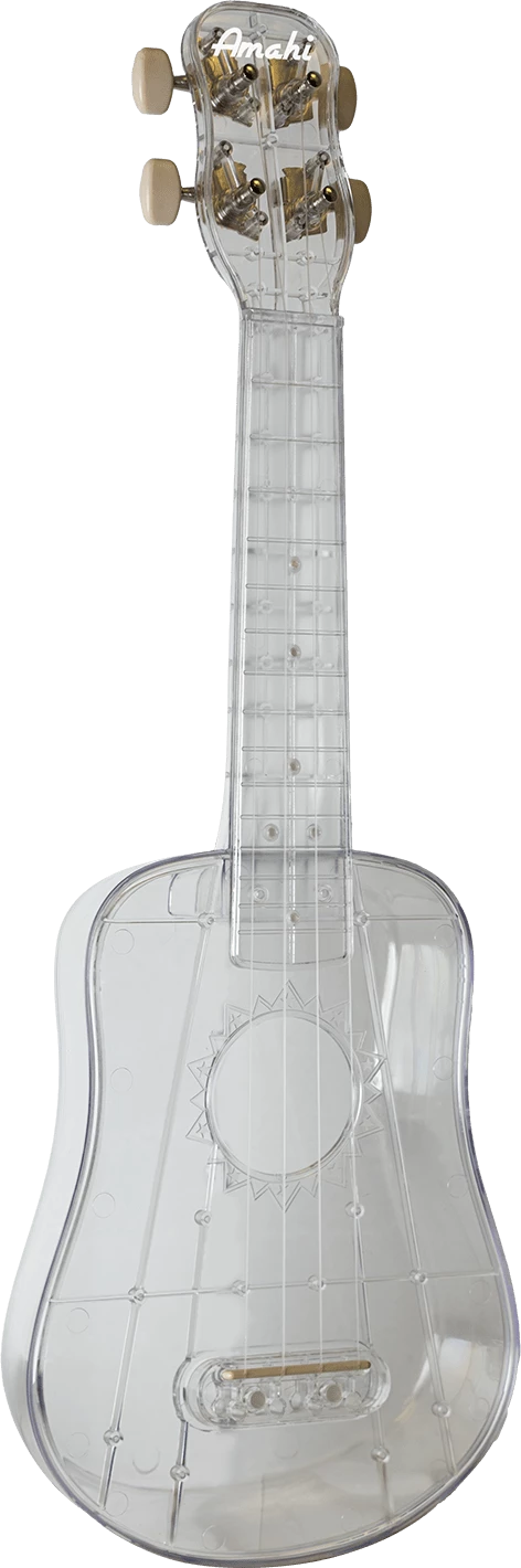 Amahi Crystal Clear Plastic Ukulele, Soprano Ukuleles 3 Amahi Crystal Clear Plastic Ukulele, Soprano Ukuleles
