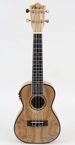 Ukuleles Amahi UK880 Classic Quilted Ash Concert Ukulele