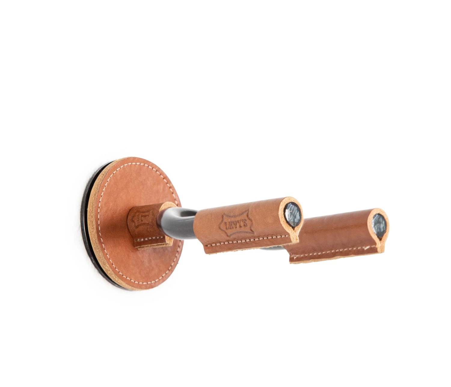 Levys Guitar Accessories Black Forged Guitar Hanger W/ Tan Leather 3 Levys Guitar Accessories Black Forged Guitar Hanger W/ Tan Leather