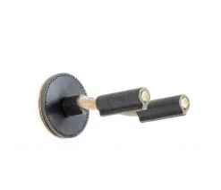 Levys Brass Forged Guitar Hanger W/ Black Leather Guitar Accessories