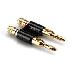 Hosa Connector, Dual Banana, Black Pro Audio Accessories