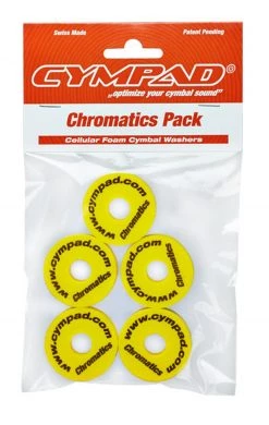 Cympad CS15/5Y Cympad Chromatics Foam Cymbal Washer 5-Piece Crash Set Yellow Drum Accessories