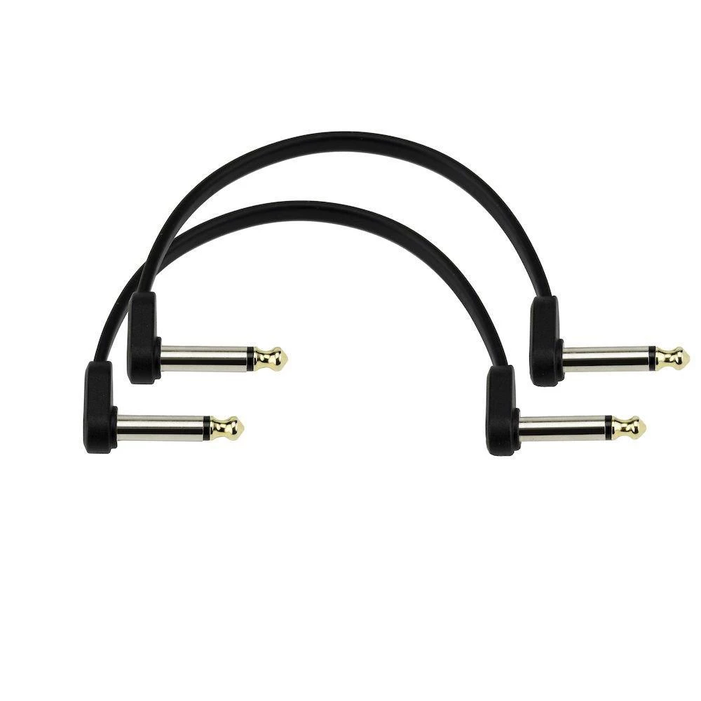 D'Addario 6" Flat Patch Cable Offset Right Angle Twin Pack 3 D'Addario 6" Flat Patch Cable Offset Right Angle Twin Pack