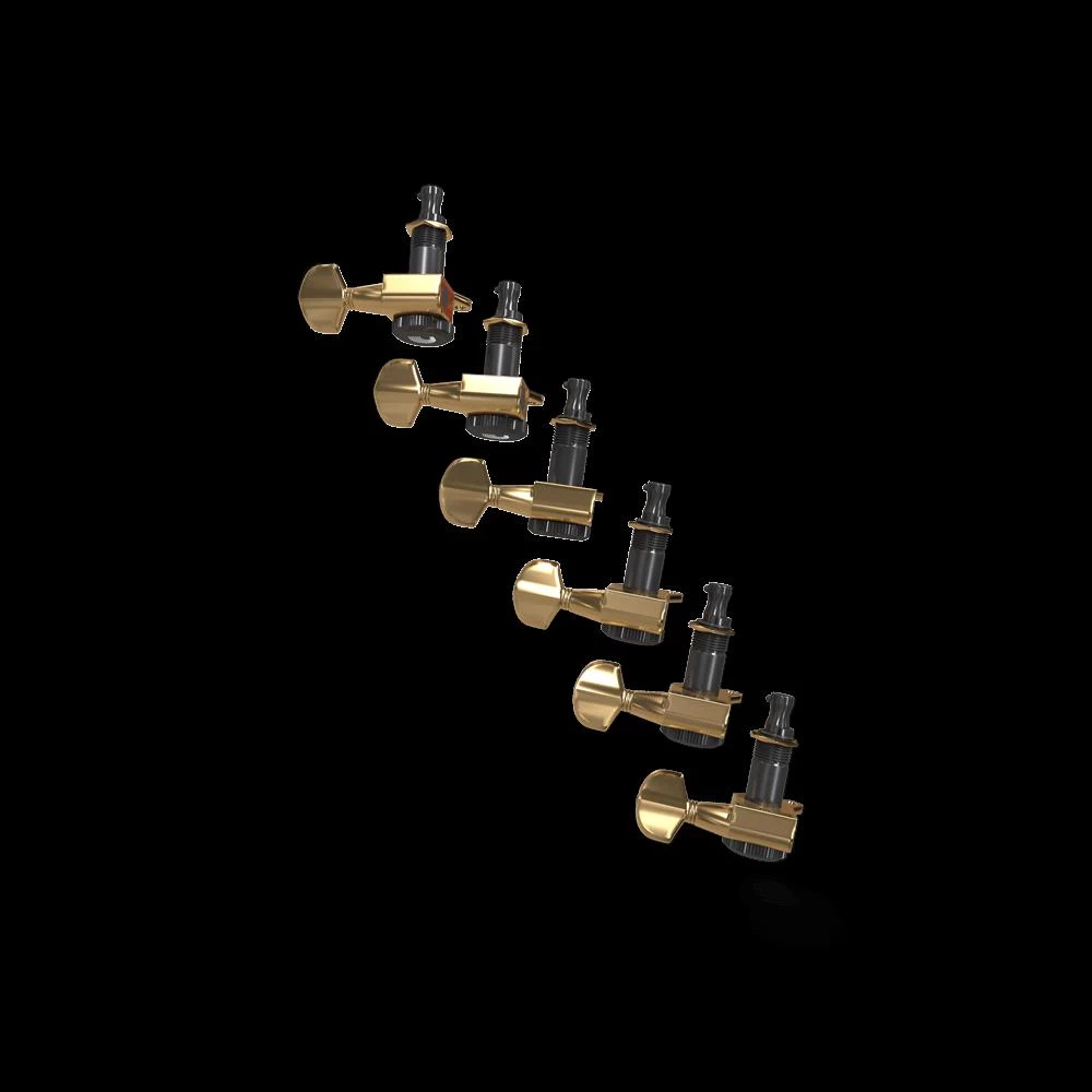 Tuners D'Addario Auto-Trim Tuning Machines | 6-In-Line | Gold 3 Tuners D'Addario Auto-Trim Tuning Machines | 6-In-Line | Gold