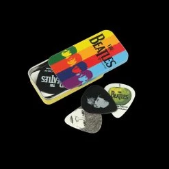D'Addario Beatles Signature Guitar Pick Tins, Logo, 15 Picks | 1CAB4-15BT1