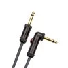 D'Addario Circuit Breaker Instrument Cable, Right Angle Plug, 10 Feet | PW-AGLRA-10 Pro Audio Accessories