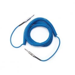 Guitar Accessories D'Addario Coiled Instrument Cable, 30' - Blue
