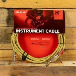 D'Addario Custom Series Braided Instrument Cable | 20 FT Guitar Accessories