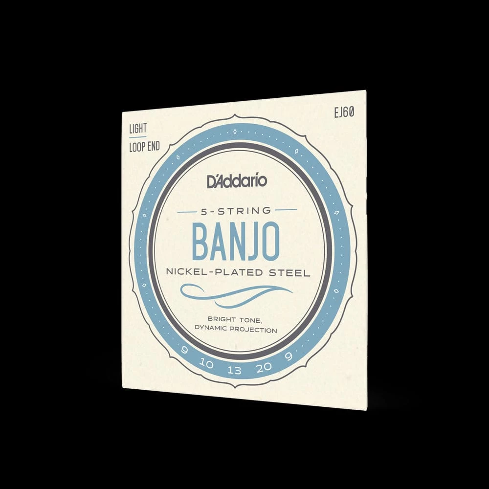 D'Addario EJ60 5-String Banjo Strings, Nickel, Light, 9-20 Folk Instrument Accessories 3 D'Addario EJ60 5-String Banjo Strings, Nickel, Light, 9-20 Folk Instrument Accessories