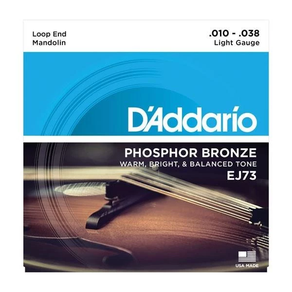 Folk Instrument Accessories D'Addario EJ73 Phosphor Bronze Light Mandolin Strings 4 Folk Instrument Accessories D'Addario EJ73 Phosphor Bronze Light Mandolin Strings