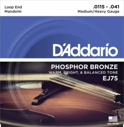 Folk Instrument Accessories D'Addario EJ75 Medium/Heavy Mandolin Strings