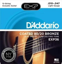 D'Addario EXP Coated 80/20 Bronze Acoustic Guitar Strings 13 D'Addario EXP Coated 80/20 Bronze Acoustic Guitar Strings