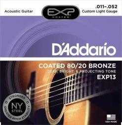 D'Addario EXP Coated 80/20 Bronze Acoustic Guitar Strings