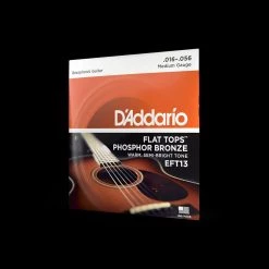 D'Addario Flat Tops Phosphor Bronze Acoustic Guitar Strings, Resophonic Guitar, 16-56 | EFT13