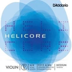 Strings D'Addario Helicore Violin Single D String, 4/4 Scale, Medium Tension | H31344M