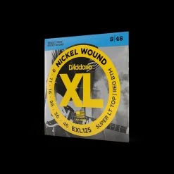 D'Addario Nickel Wound Electric Guitar Strings, Super Light Top/Regular Bottom, 09-46, 3 Sets | EXL125-3D Guitar Accessories