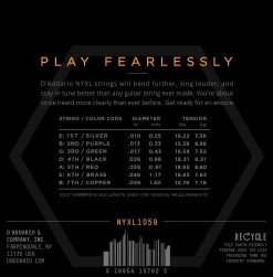 D'Addario NYXL 7-String Electric Guitar Strings | Regular Light