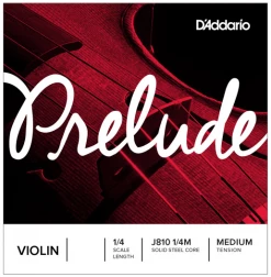 D'Addario Prelude Violin Single E String, 1/4 Scale, Medium Tension