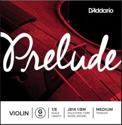 Strings D'Addario Prelude Violin Single G String, 1/8 Scale, Medium Tension