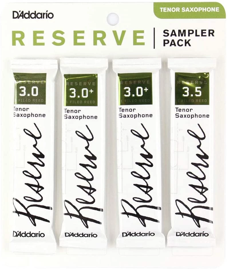 D'Addario Reserve Tenor Saxophone Reed Sampler Pack, 3.0/3.0+/3.5 | DRS-K30 3 D'Addario Reserve Tenor Saxophone Reed Sampler Pack, 3.0/3.0+/3.5 | DRS-K30