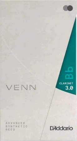 Reeds D'Addario VENN Bb Clarinet Reed, G2, Strength 3.0