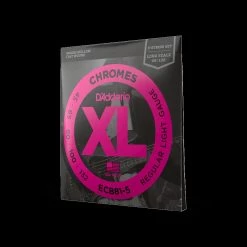 D'Addario D;Addario XL Chromes Flatwound 5-String Bass Set
