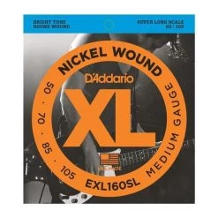 D'Addario XL Nickel Wound Bass Guitar Strings Guitar Accessories