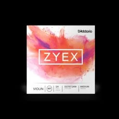 D'Addario Zyex Violin String Set, 3/4 Scale, Medium Tension | DZ31034M Strings