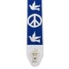 OMG MUSIC D'Andrea Ace Vintage Reissue Guitar Strap | Peace And Dove Blue Guitar Accessories