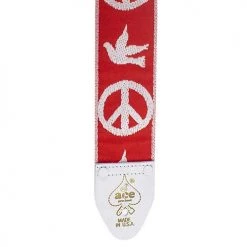OMG MUSIC D'Andrea Ace Vintage Reissue Guitar Strap | Peace And Dove Red