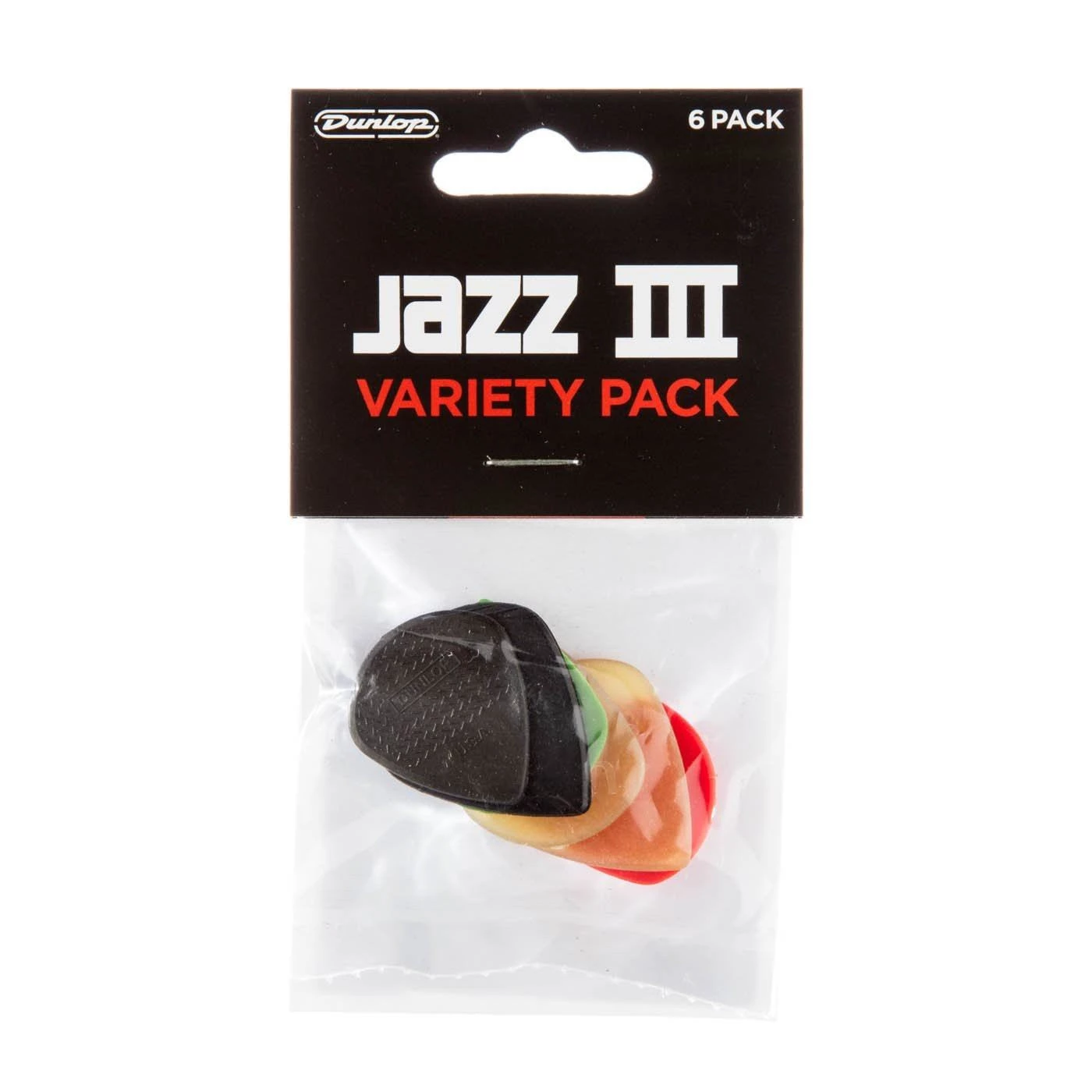 Dunlop Jazz III Variety Pick Pack Guitar Accessories 3 Dunlop Jazz III Variety Pick Pack Guitar Accessories