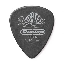 Dunlop Tortex Pitch Black Pick - 1.14mm | 12 Pack Guitar Accessories