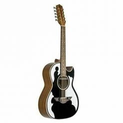 H JIMENEZ El Patron Bajo Quinto With Bag | Glossy Black Guitar
