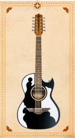 H JIMENEZ El Patron Bajo Quinto With Bag | Glossy Black Guitar 11 H JIMENEZ El Patron Bajo Quinto With Bag | Glossy Black Guitar