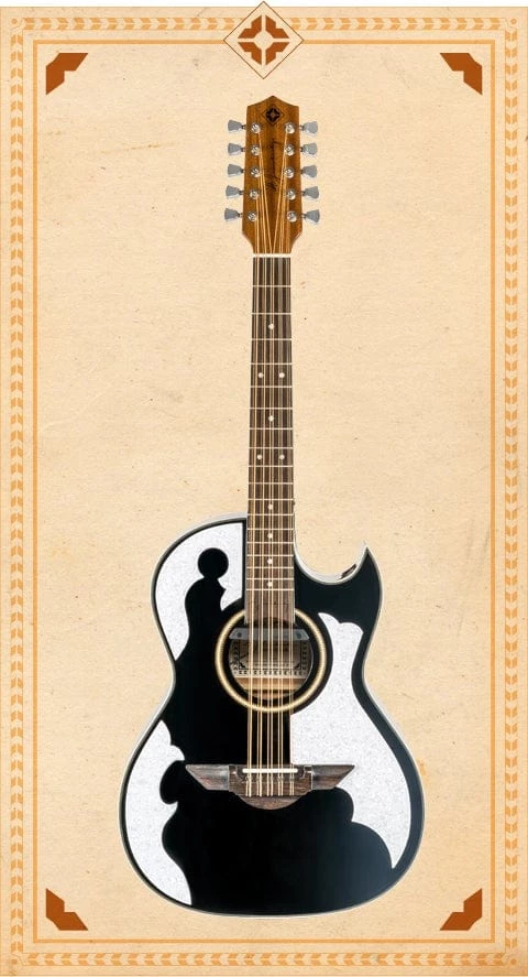 H JIMENEZ El Patron Bajo Quinto With Bag | Glossy Black Guitar 7 H JIMENEZ El Patron Bajo Quinto With Bag | Glossy Black Guitar