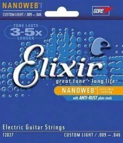 Elixir Nanoweb Coated Electric Guitar Strings Guitar Accessories