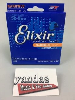 Elixir Nanoweb Coated Electric Guitar Strings Guitar Accessories