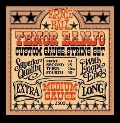 Folk Instrument Accessories Ernie Ball Medium Tenor Banjo Strings | 10 - 30 Gauge | 2303 5 Folk Instrument Accessories Ernie Ball Medium Tenor Banjo Strings | 10 - 30 Gauge | 2303