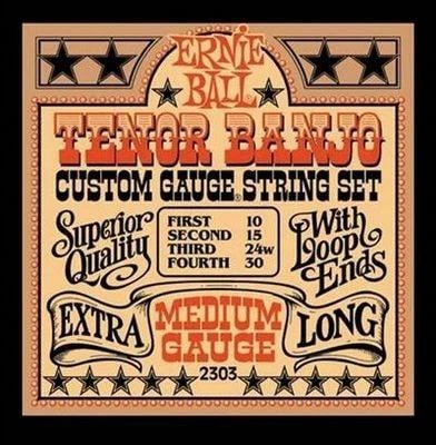Folk Instrument Accessories Ernie Ball Medium Tenor Banjo Strings | 10 - 30 Gauge | 2303 4 Folk Instrument Accessories Ernie Ball Medium Tenor Banjo Strings | 10 - 30 Gauge | 2303