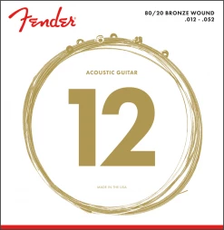 Fender 80/20 Bronze Acoustic Strings, Ball End, 70L (.012-.052) | 0730070403