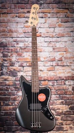 Squier Affinity Series Jaguar Bass H | Charcoal Frost Metallic With An Indian Laurel Fingerboard Guitar