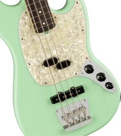 Fender American Performer Mustang Bass, Satin Surf Green