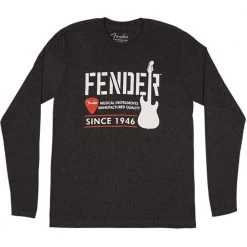 Fender Industrial Longsleeve T-Shirt | Dark Gray | S Guitar Accessories