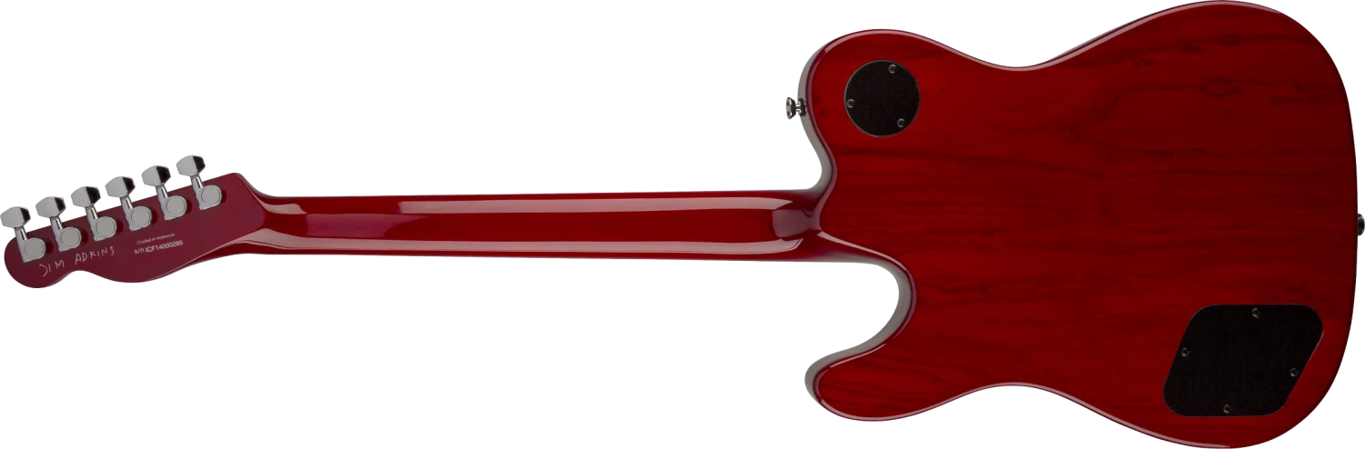 Fender Jim Adkins JA-90 Telecaster Thinline, Crimson Transparent Red Guitar 4 Fender Jim Adkins JA-90 Telecaster Thinline, Crimson Transparent Red Guitar