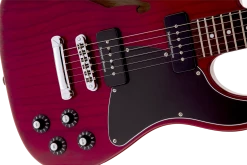 Fender Jim Adkins JA-90 Telecaster Thinline, Crimson Transparent Red Guitar 10 Fender Jim Adkins JA-90 Telecaster Thinline, Crimson Transparent Red Guitar