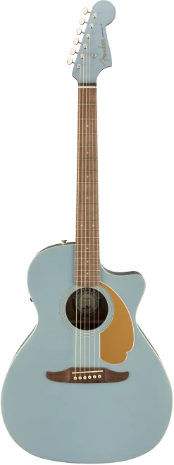 Fender Newporter Player Acoustic Electric Guitar | Ice Blue Satin